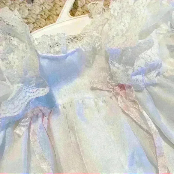 🌟 Vintage Sweet Treats lace ruffle dress white - Picture 3 of 11